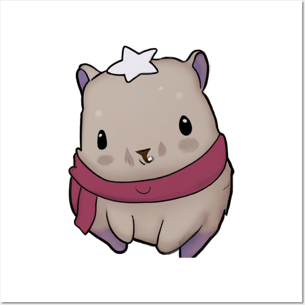 Cute Wombat Drawing Wall Art by Play Zoo